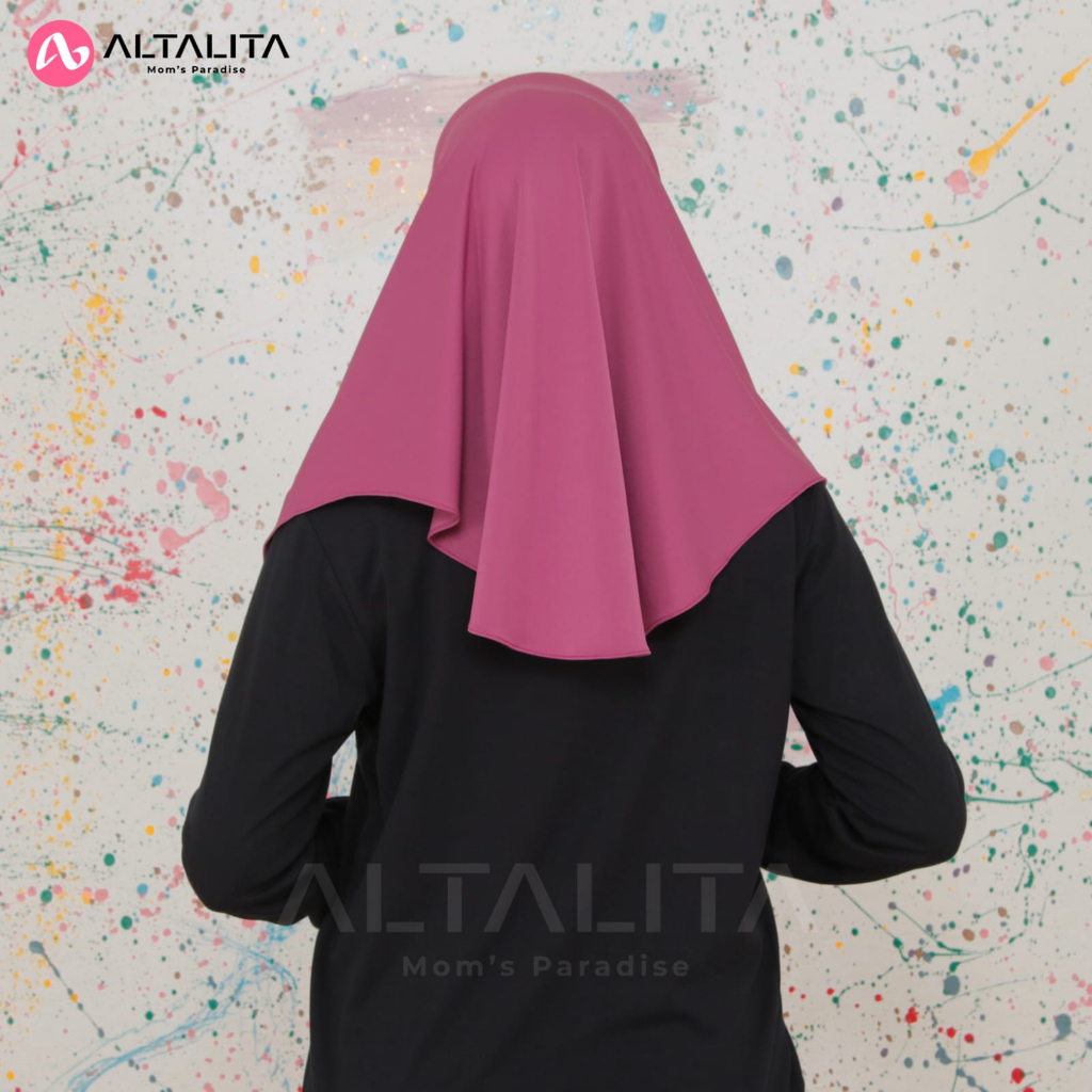 Altalita - Jilbab Sport Instan Menutup Dada Hijab Bergo Jersey Premium Kerudung Instan Qiara Penguin Size S Cocok Untuk Sekolah Olahraga Volly Futsal Senam dan Sehari-Hari