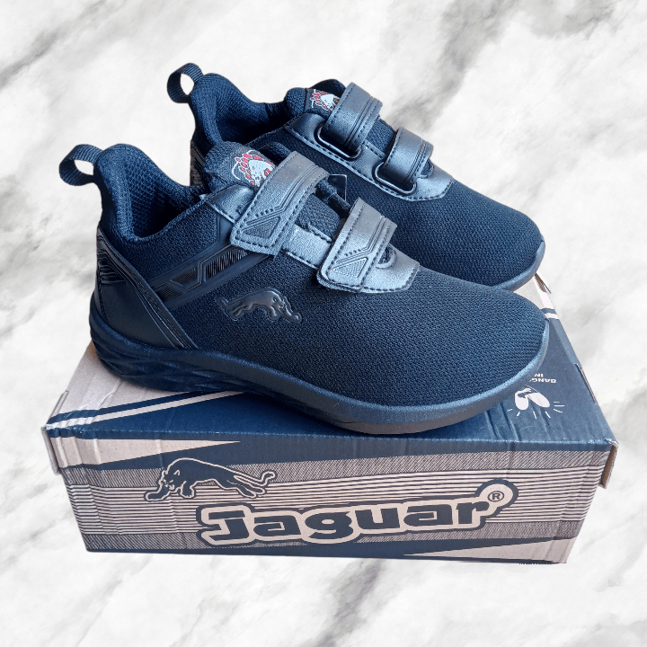 Sepatu sekolah JAGUAR JAS 310 V TK SD anak laki-laki perempuan hitam polos