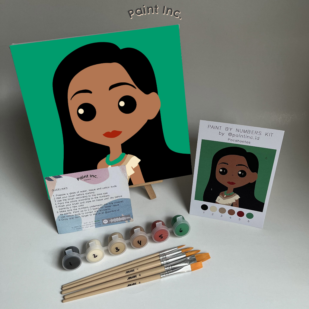 

YUH Paint by Numbers Kit: Princess Series Paint Inc. ID Painting Kit Paint by Number Gifts Hadiah