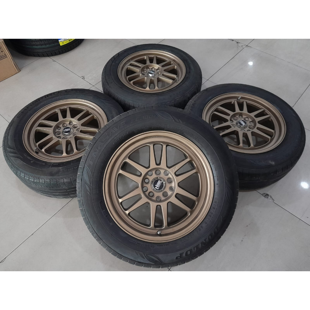 VELG SEKEN BOROKO BLY01 HSR R16X7 10X100/114,3 ET42 SANDY BRONZE + BS(1) , DUNLOP(2) 205 65 R16 (70%)