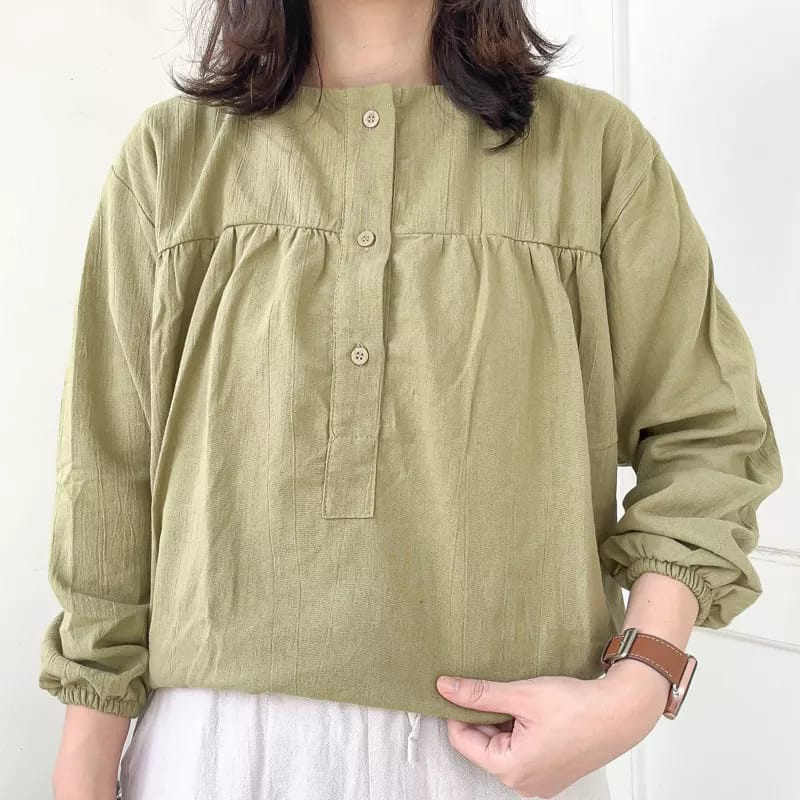 JENAKA BLOUSE LINEN CRINKLE