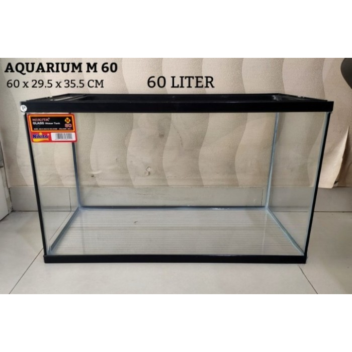 AQUARIUM NIKITA 60CM AKUARIUM NS 60 Liter 60x30x36 cm GOJEK/GRAB ONLY