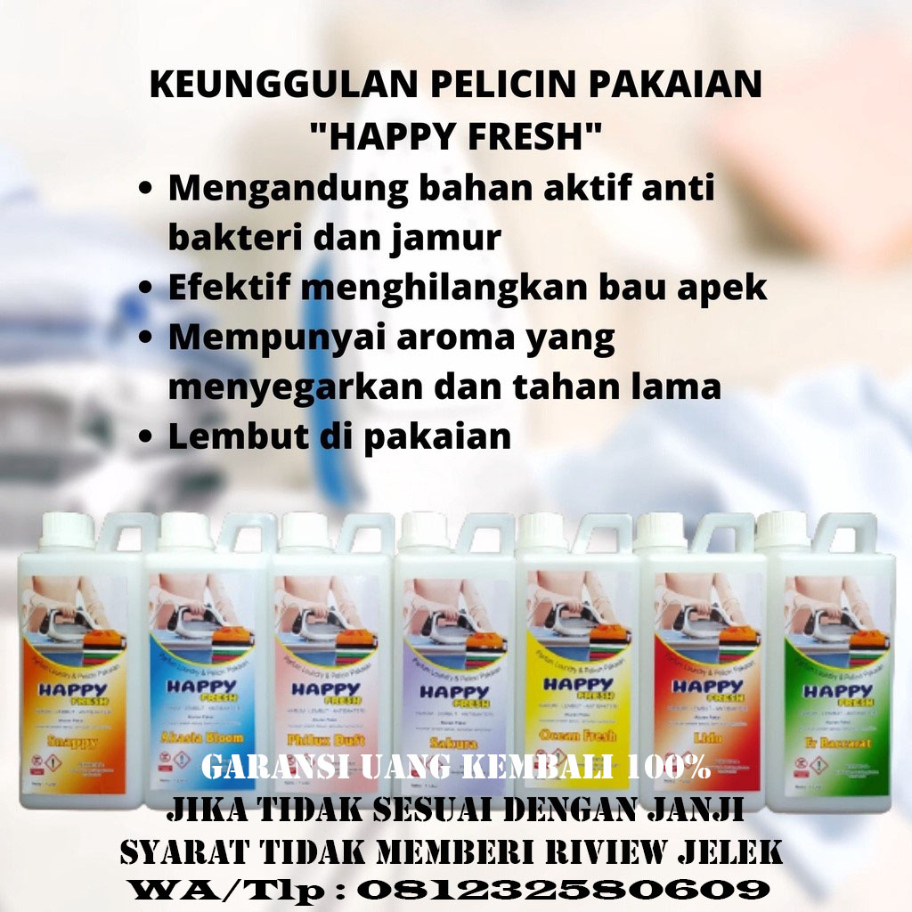 Pelicin Pakaian HEMAT PLUS 1 Liter Pewangi Laundry Parfum Londry Wanginya Tahan Lama Pengharum Baju Anti Apek dan Jamur