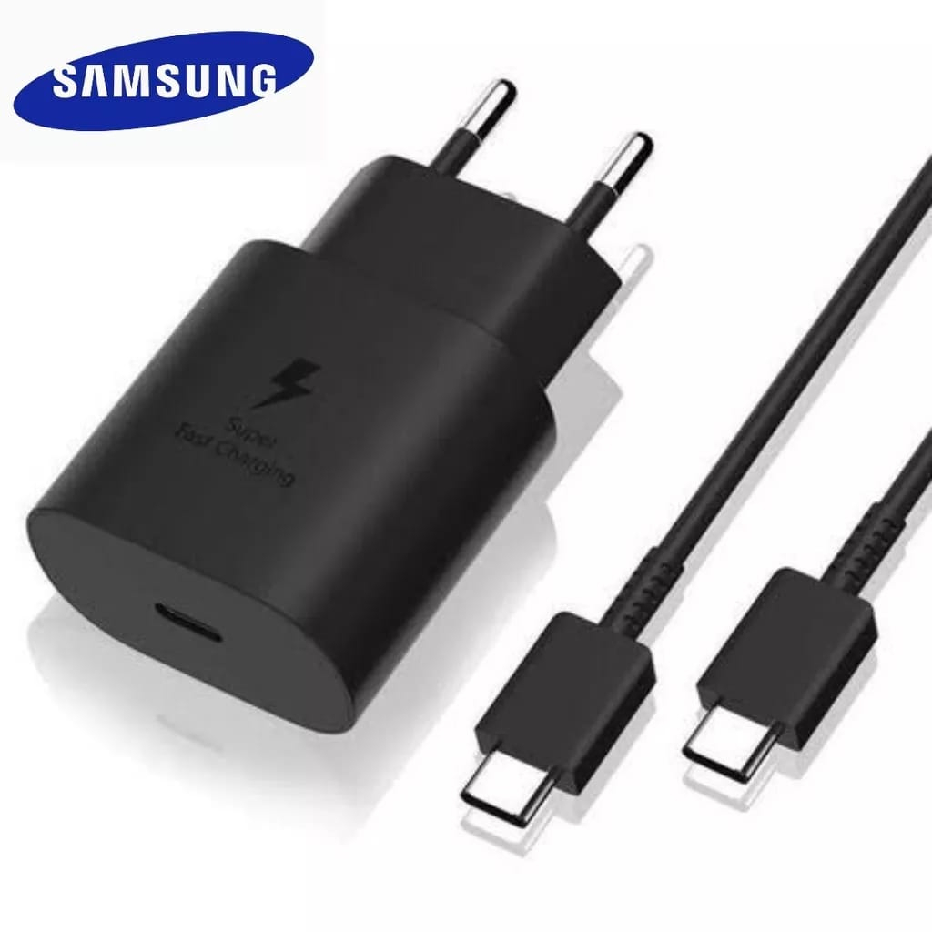 A_ Charger Samsung Fast Charging 25 Watt Type C To Type C Travel Adapter Super Fast Charging Casan Samsung