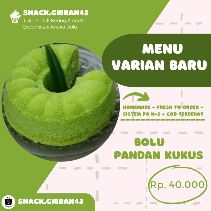 

Gibran’s Bolu Kukus Pandan