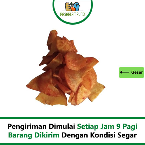 Cemilan Keripik Singkong Pedas PerBks 250gr Pasar Lampung