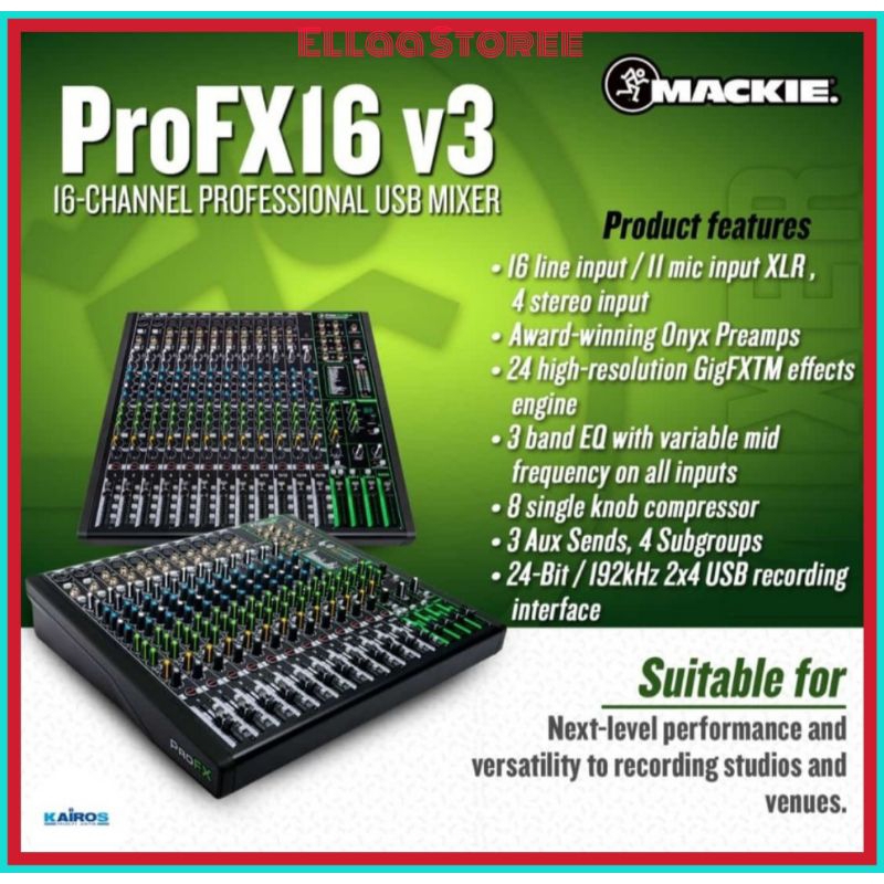 Mixer Mackie ProFX16V3 With USB and Effects Original GARANSI RESMI