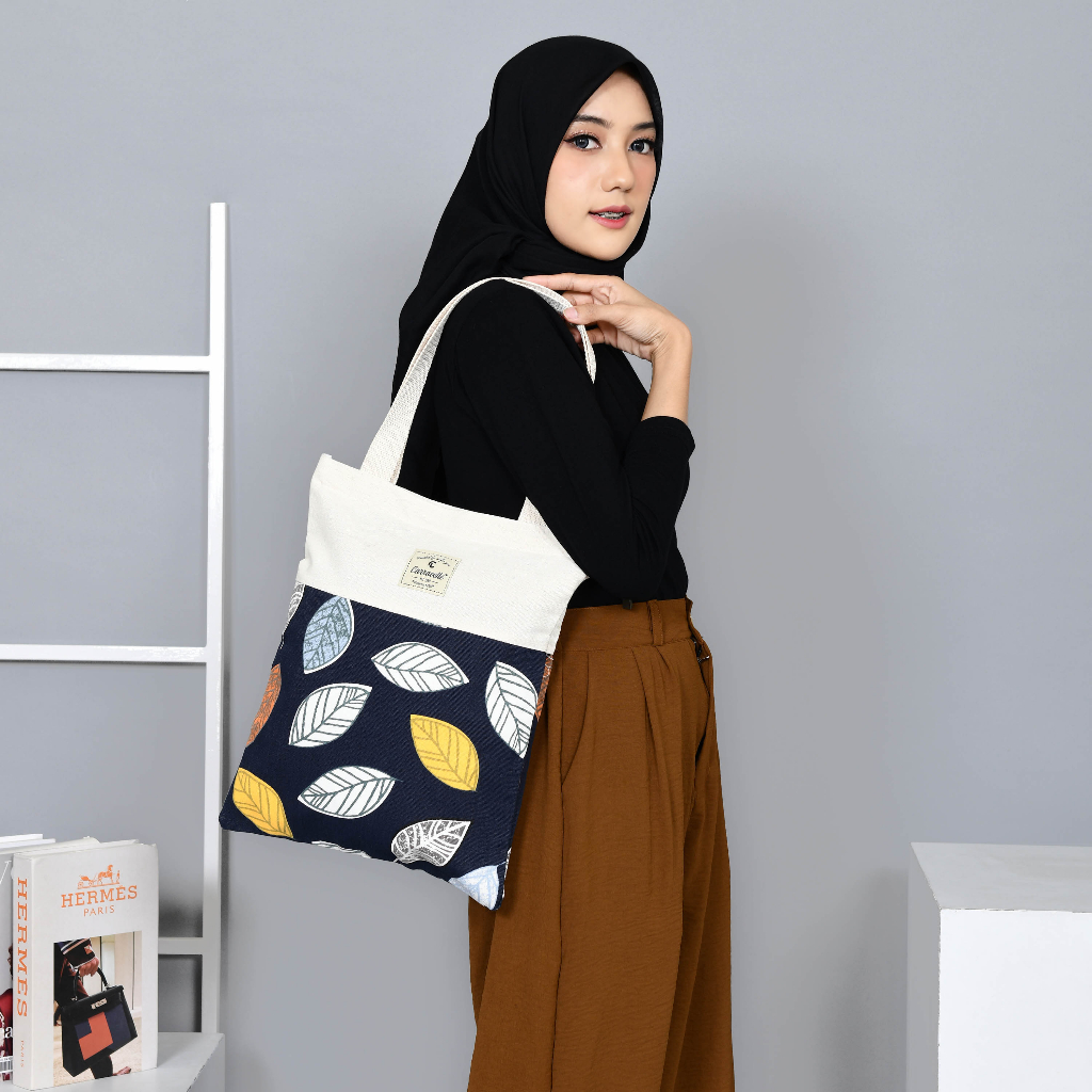 TOTE BAG WANITA TOTEBAG KANVAS PakaI RESLETING TT  012