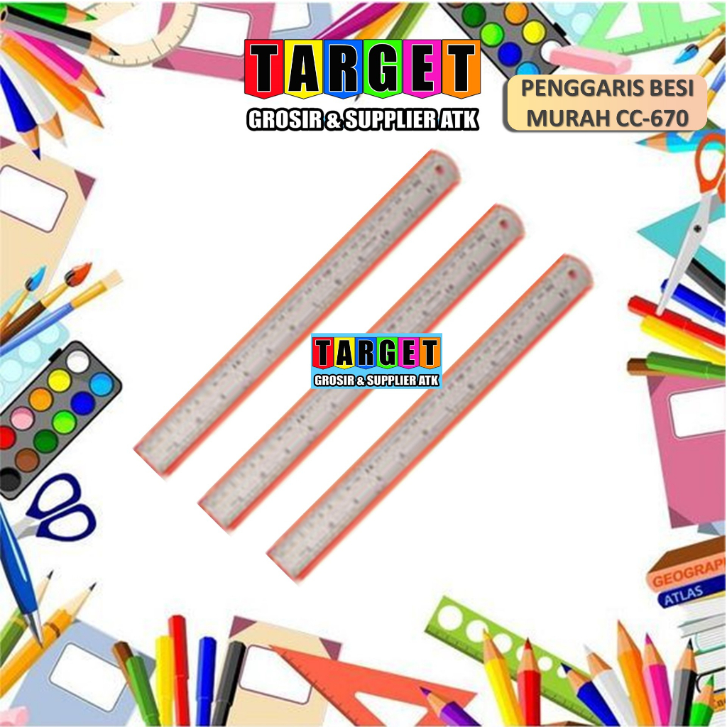 

PENGGARIS BESI MURAH 30cm / MISTAR STAINLESS RULER CC-670