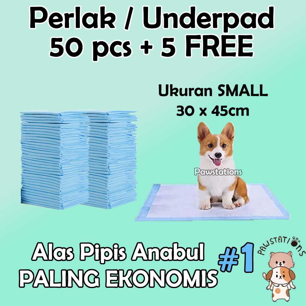 BELI 50 GRATIS 5! Perlak Anjing Alas Pipis Anjing / Kucing Ukuran 30 x 45cm