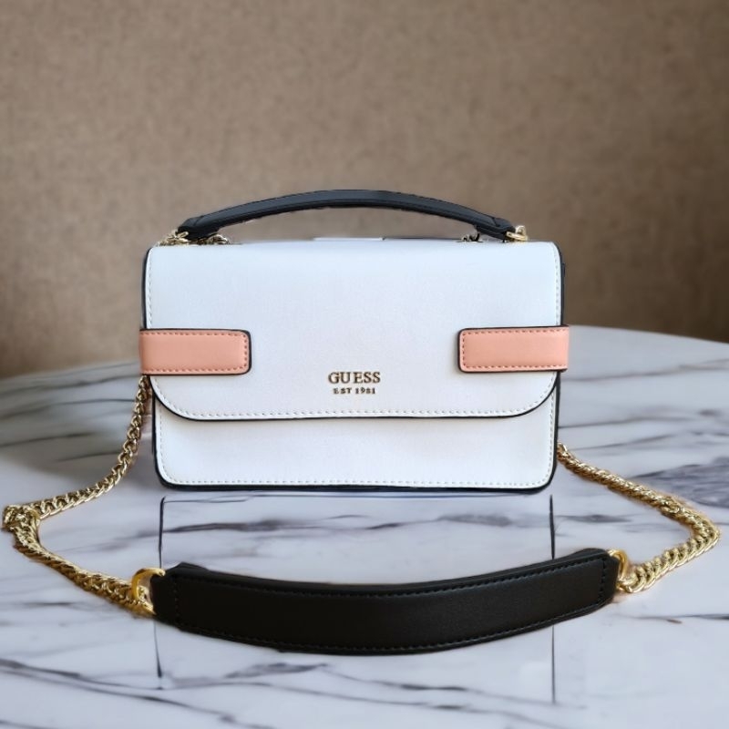 (WODB) tas atene convertible bag shoulder dan crossbody bag logo black logo brown multi white brown pink beige black logo black selempang wanita fashion gb fesyen glosir kekinian gs 6 warna trending