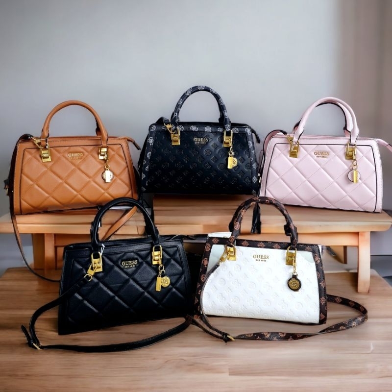 tas abey satchel big size shoulder jinjing crossbody selempang quilted embosses black white pink brown black gs ready stock cirebon kuningan majalengka losari sindang laut indramayu kadipaten brebes tegal instan gb