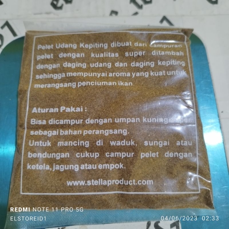 Umpan Pancing Stella Pelet UDANG KEPITING