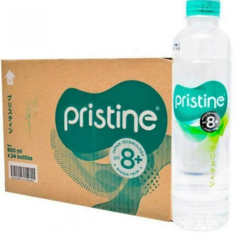 

Pristine 8+ 600 ml air mineral pH tinggi 1 dus isi 24 botol 600ml