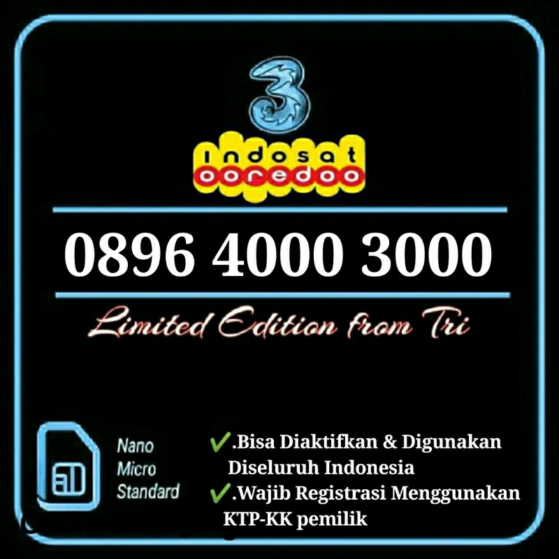 Nomor cantik tri double ribuan langka