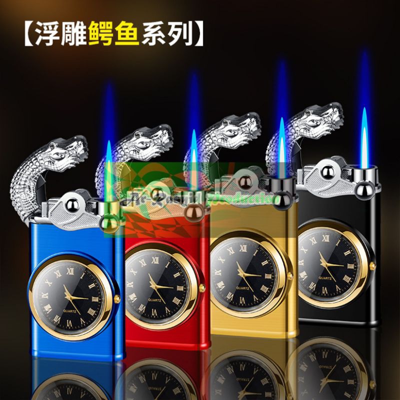 Korek Api Double Api Las Jam Crocodile Watch Lighter ZB-036