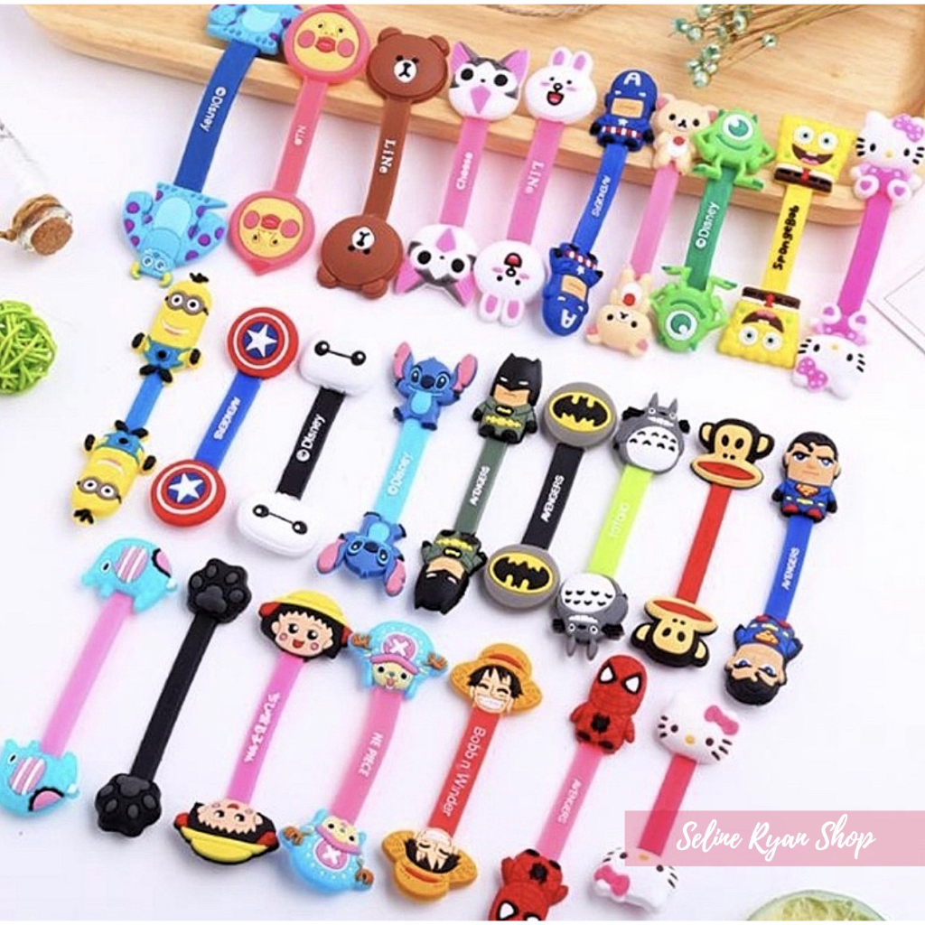 Pengikat Kabel / Penjepit Kabel Silicone Karakter