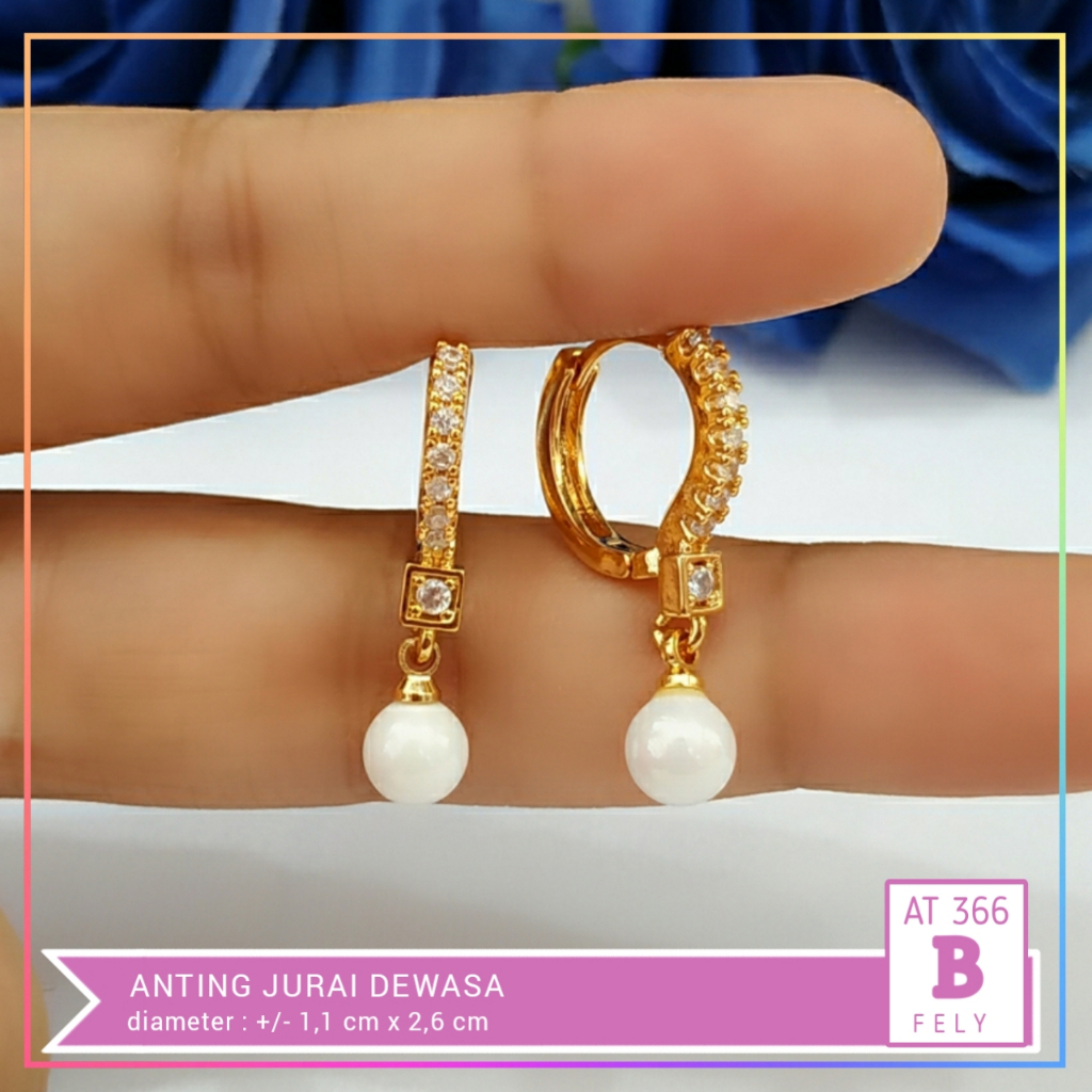 Anting xuping anting dewasa jurai pita perhiasan lapis emas gold AT 366