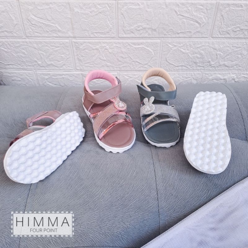 SANDAL ANAK PEREMPUAN Selop Mutiara Kaca Rabbit | SANDAL BALITA | SANDAL BAYI TALI BELAKANG | SEPATU ANAK PEREMPUAN SOFT EMPUK RINGAN | SANDAL ANAK CANTIK