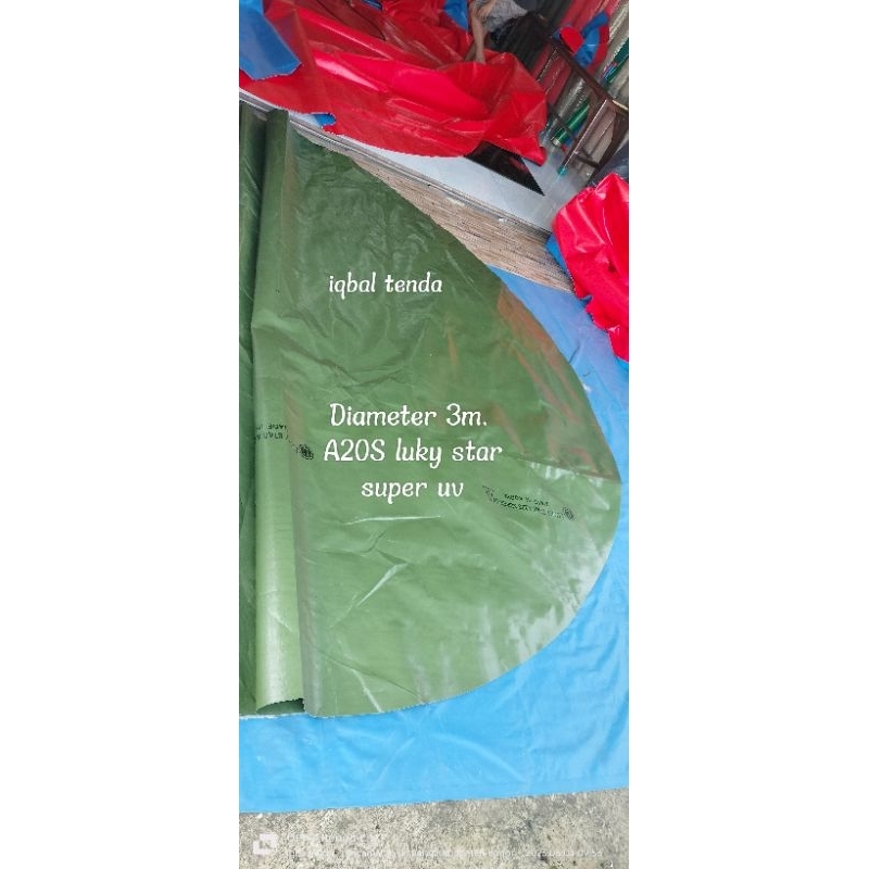 kolam terpal bulat Bahan A20S merk luky star korea. terpal saja tanpa rangka besi