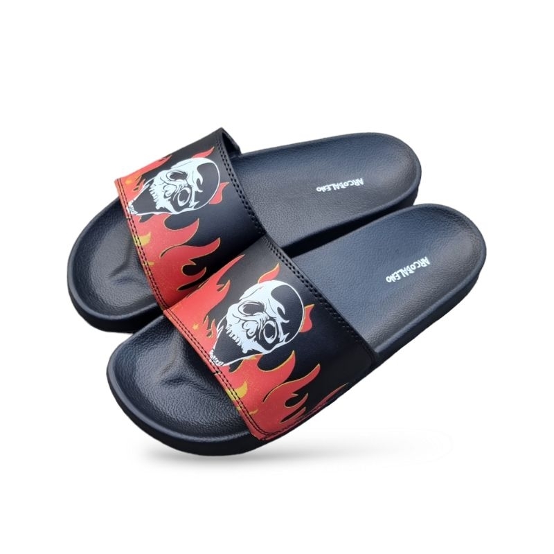 Sendal selop pria sandal slide slip on sandal slop karet cowok