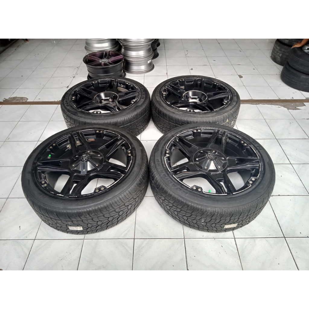 VELG MOBIL BEKAS MAYHEM RING 22x9,5 PCD 5X114, 5X127 + BAN SURABAYA