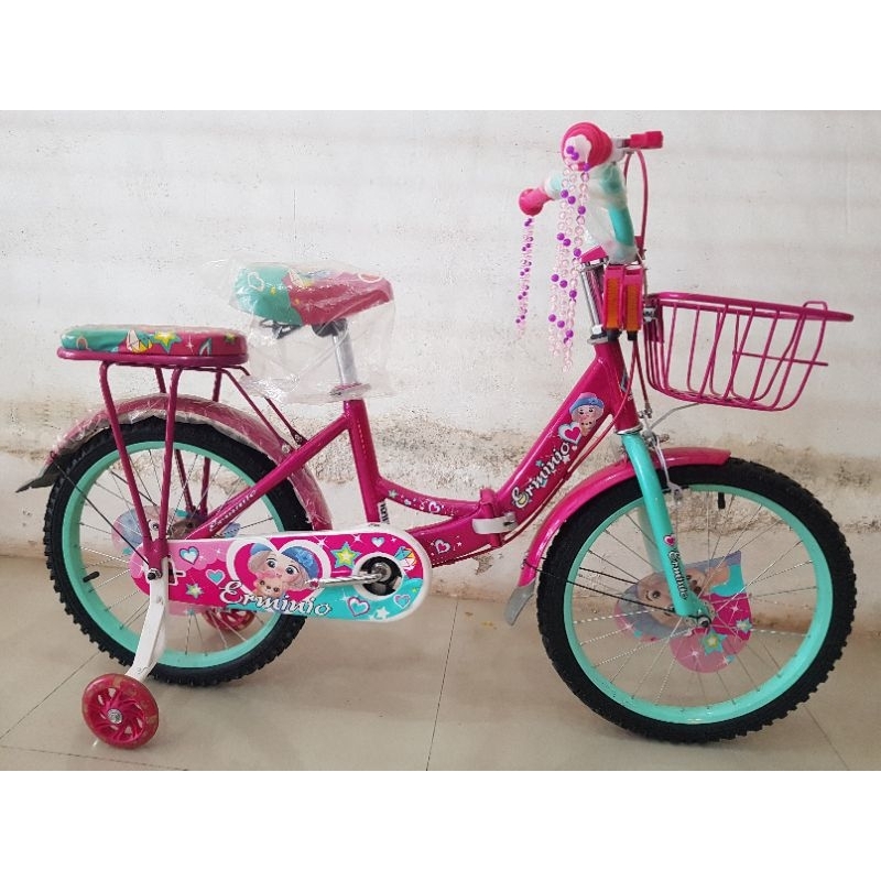 Sepeda Anak Sepeda Lipat 18 inch ERMINIO ( PINK )