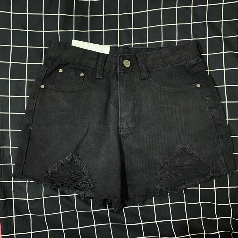 Hot pants jeans wanita sobek celana pendek high waist wanita ripped jeans