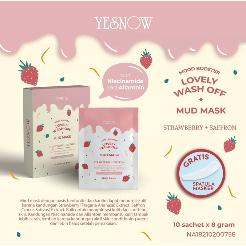 YESNOW Relaxing Wash-Off Mud Mask (Sachet Ecer) Masker Wajah Murah-Masker Lumpur