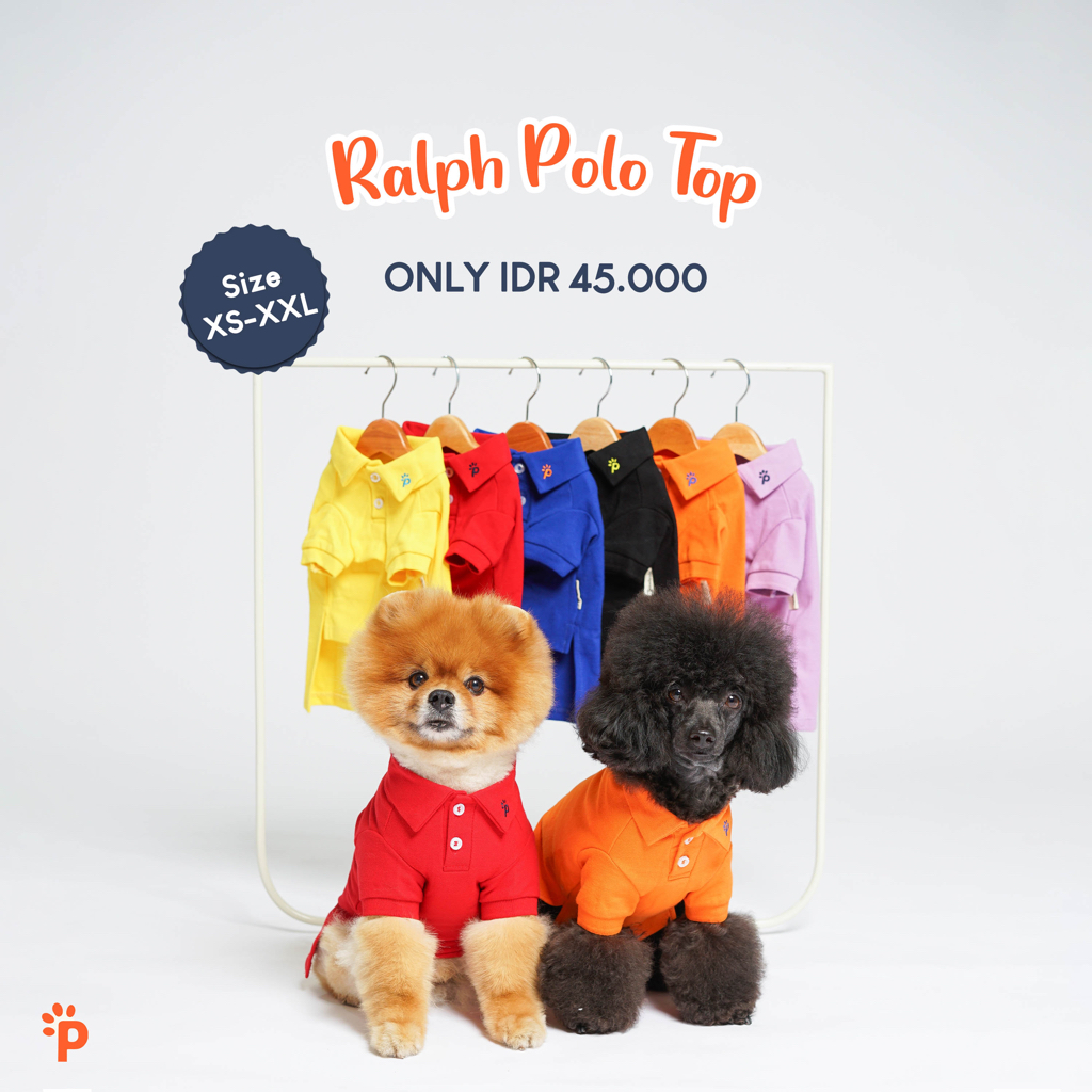 Pawlovin - Baju Kucing &amp; Baju Anjing Ralph Polo Top