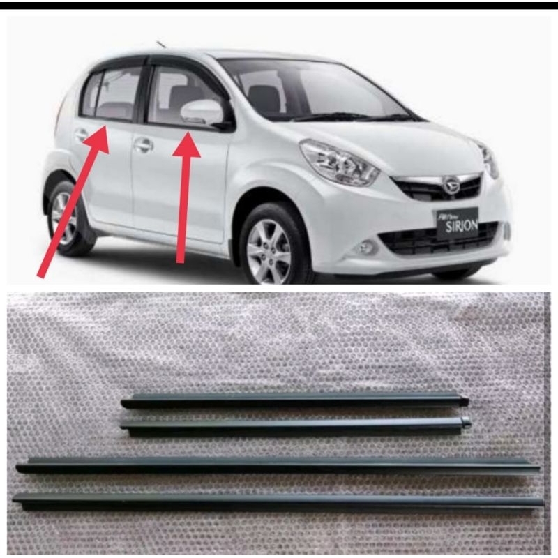 karet list plipit pintu luar kaca Daihatsu sirion 2007-2010 Gress baru