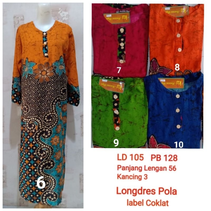 Longdres Pola Kencana Ungu LD 100-105cm