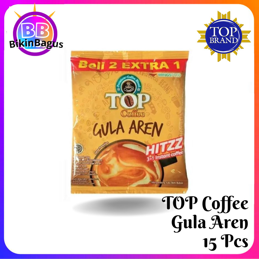 

Top Coffee Gula Aren Kopi Instan [22 g/ 15 Sachet/ renceng] EXP LAMA