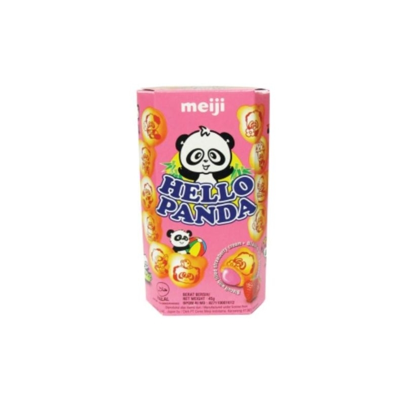 Meiji Hello Panda Biscuit Coklat Strawberry