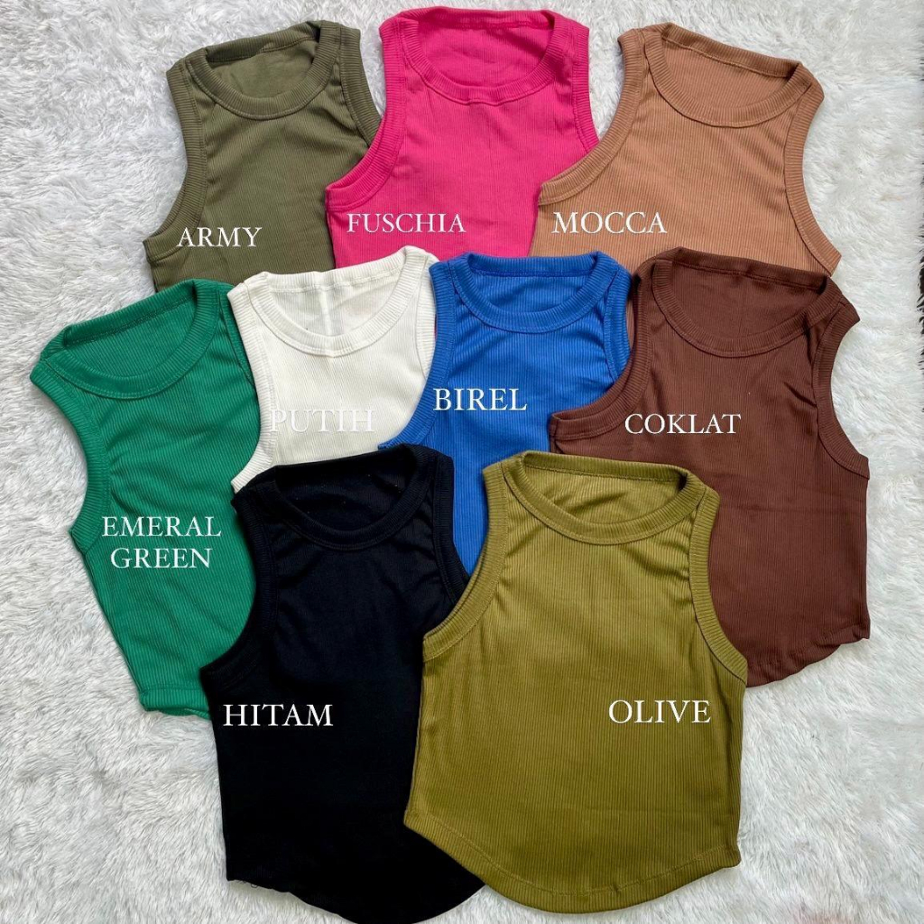 Tanktop Crop Oval| Crop Atasan Wanita