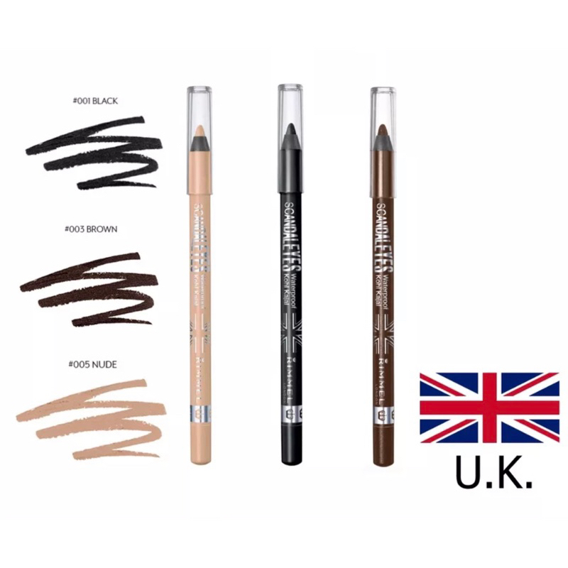 RIMMEL Scandaleyes Waterproof Kohl Kajal Eyeliner - Black / Brown / Nude