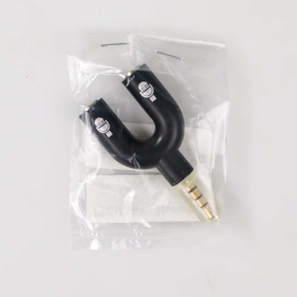 OVERFLY SPLITTER AUDIO K0650 SHAPE U 3.5mm KE MIC DAN MIC