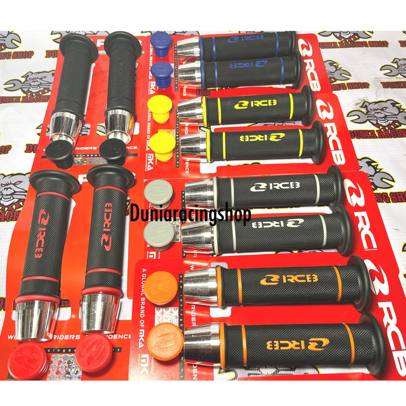 Handgrip RCB Grip RCB HG55 Hitam Merah Biru Kuning Grey Oren + Jalu Stang