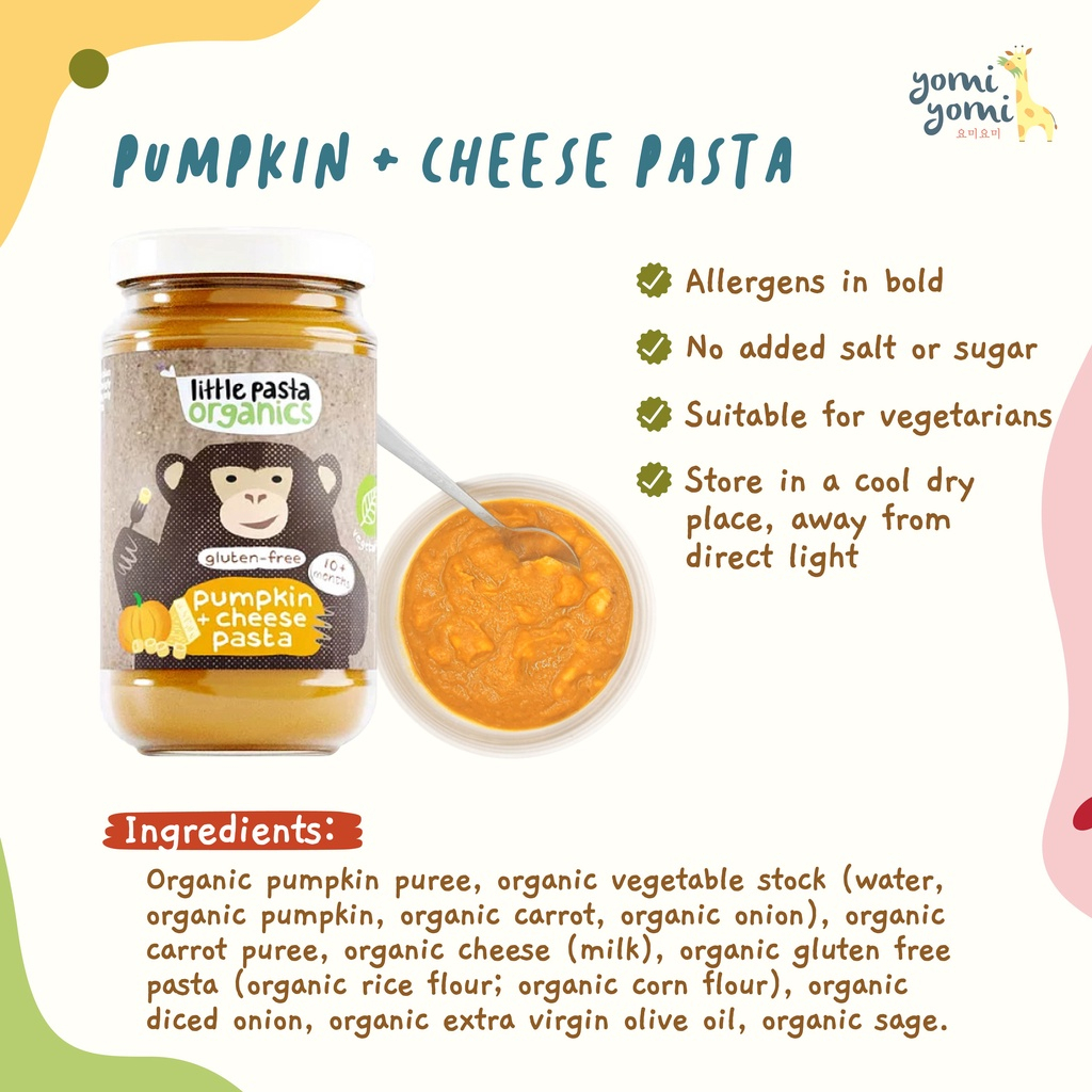 LITTLE PASTA ORGANICS GLUTEN FREE PASTA BABY FOOD 180GR