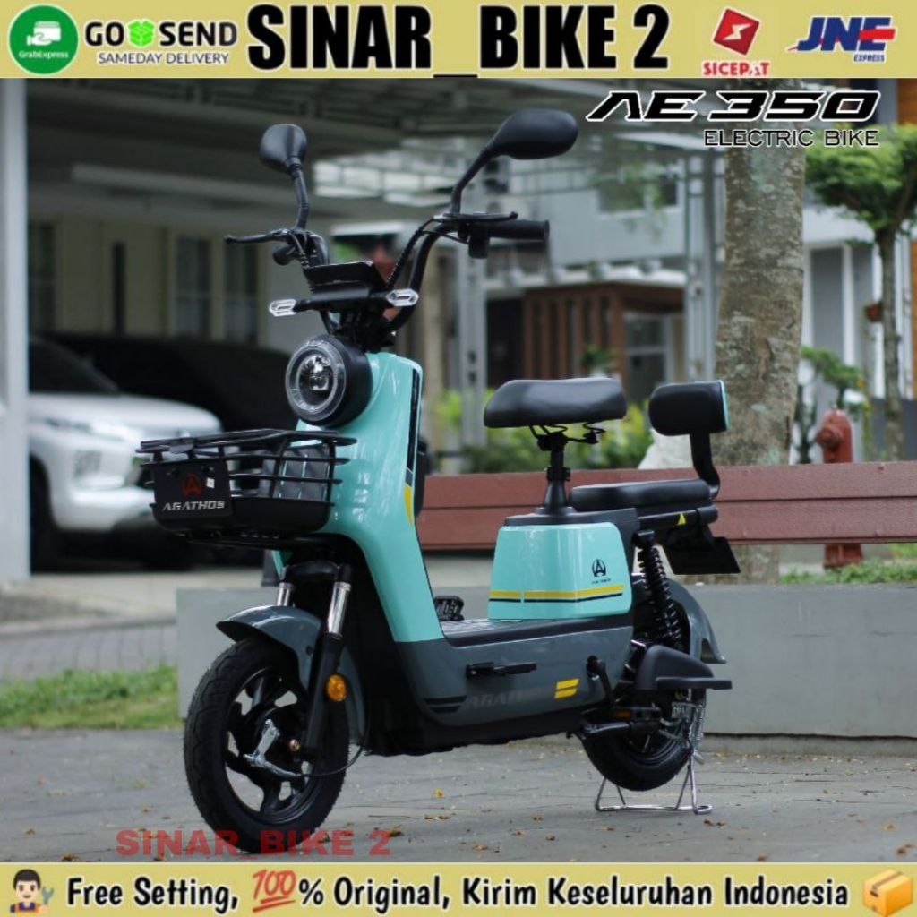 Sepeda Listrik AGATHOS AE 350 500 Watt Electric E Bike 48V/12 Ah