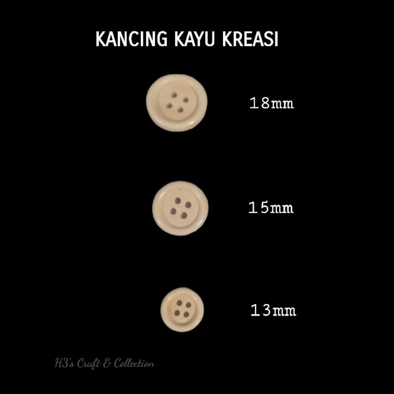 KANCING / KANCING KREASI KAYU / KANCING KAYU