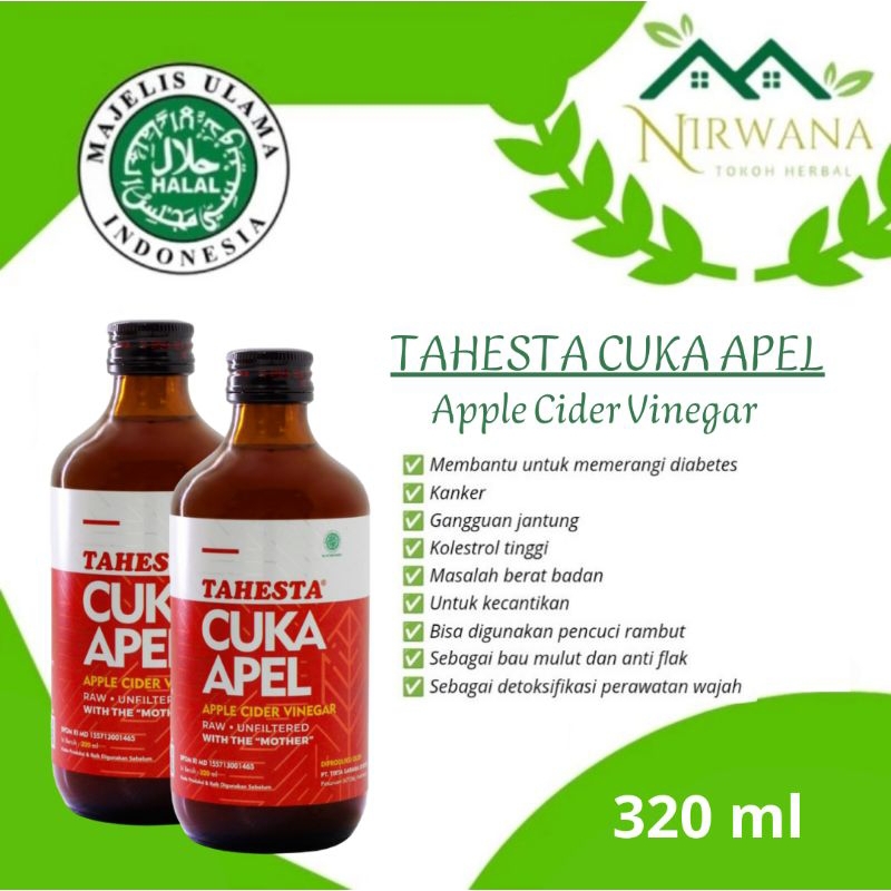 

Cuka Apel Tahesta 320 ml Original kaya manfaat