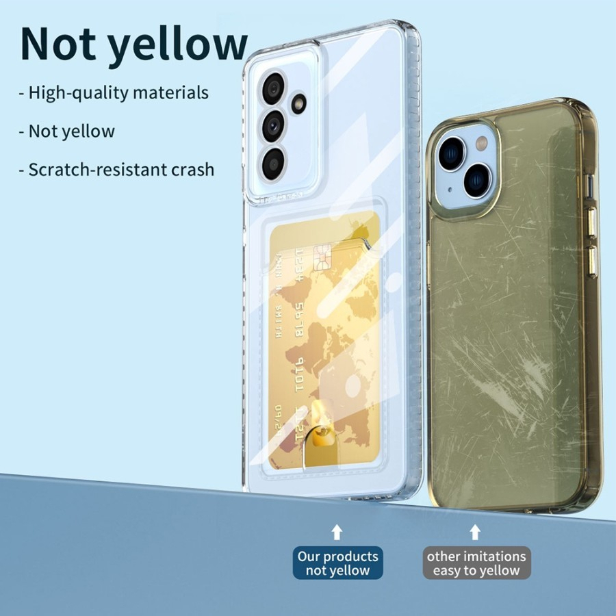 2023!! Soft Case Bening + SLOT Kartu TECNO POVA Neo 2, POVA 4, 4 PRO Casing Slot Tempat Kartu CARD Softcase CLEAR Airbag Four Air bag Silicone Kondom Karet TPU Plastik Plastic warna Transparent 5G S Slotcard ATM SIM Acces 12 C PHONE 4Pro POVA4 NEO2 4G