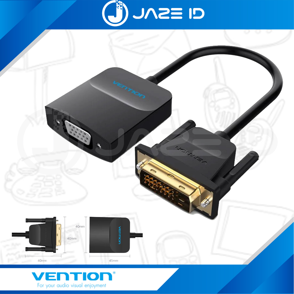 Vention DVI Male to VGA Female Adapter Female Converter Monitor PC