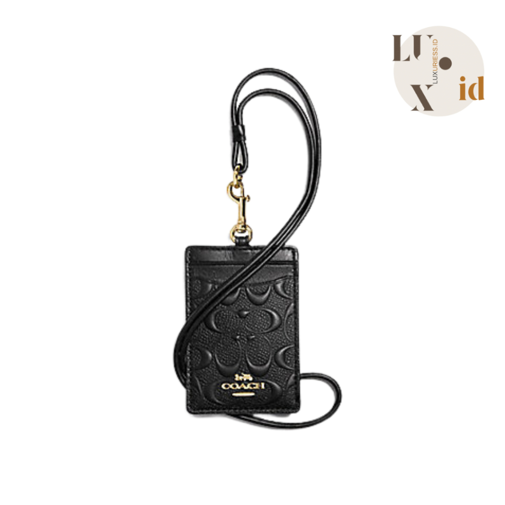Coach Lanyard Black Embossed