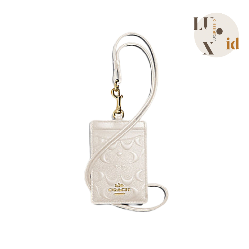 Coach Lanyard White Embossed