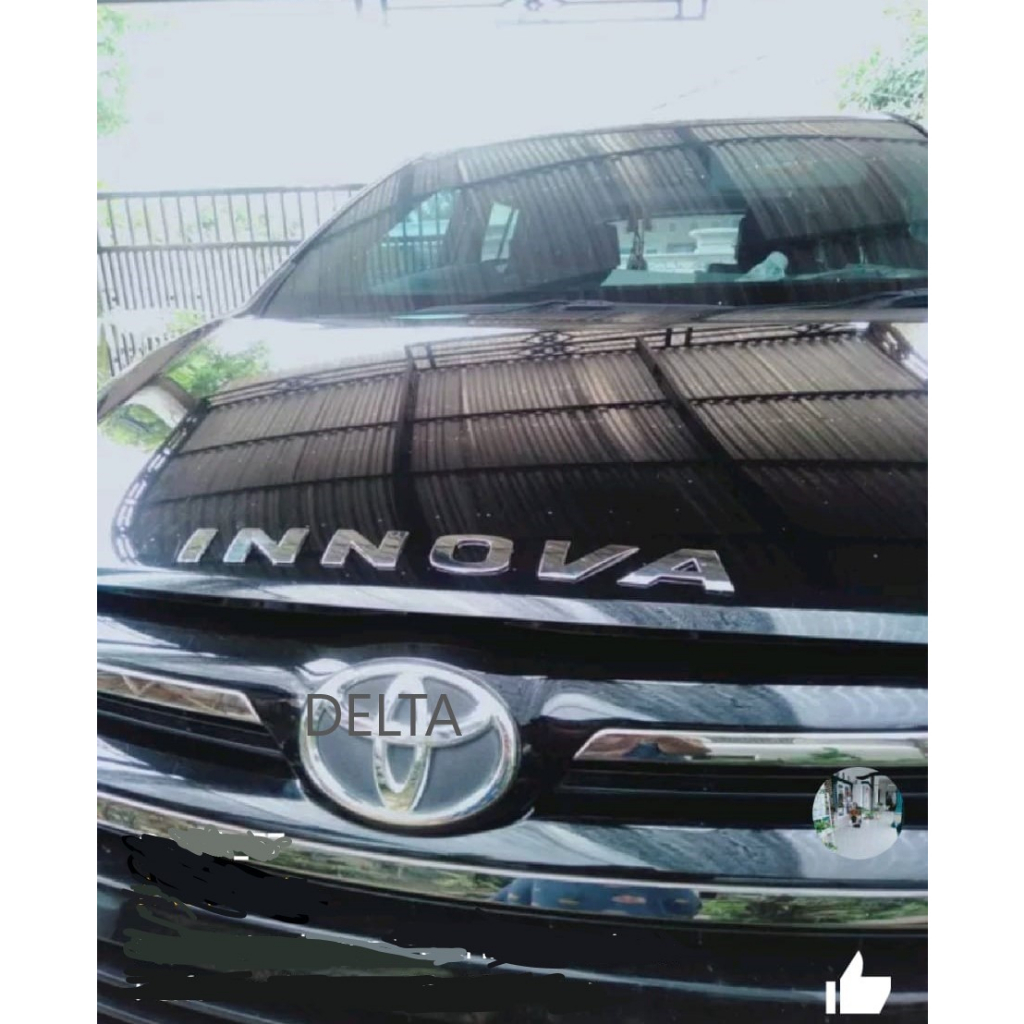 Logo/Emblem Kap Mesin Engine Hood INNOVA Besar Chrome