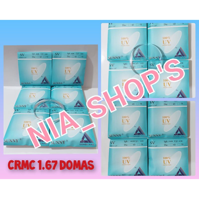 Lensa minus super tipis merek DOMAS ORIGINAL H-INDEX 1.67