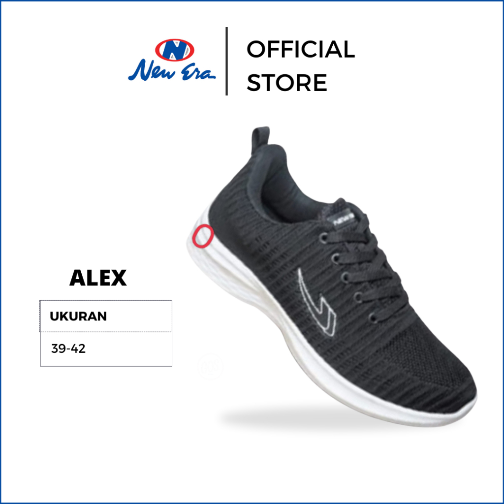 NEW ERA sepatu sekolah hitam Sepatu NEW ERA ALEX/ALTIS WINNER Sepatu sneakers casual sport shoes sep