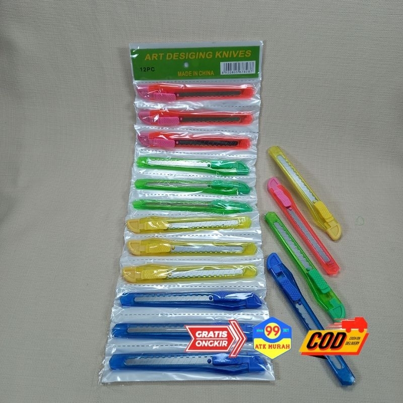 Cutter KECIL 12pcs/Cutter knife/pisau cutter